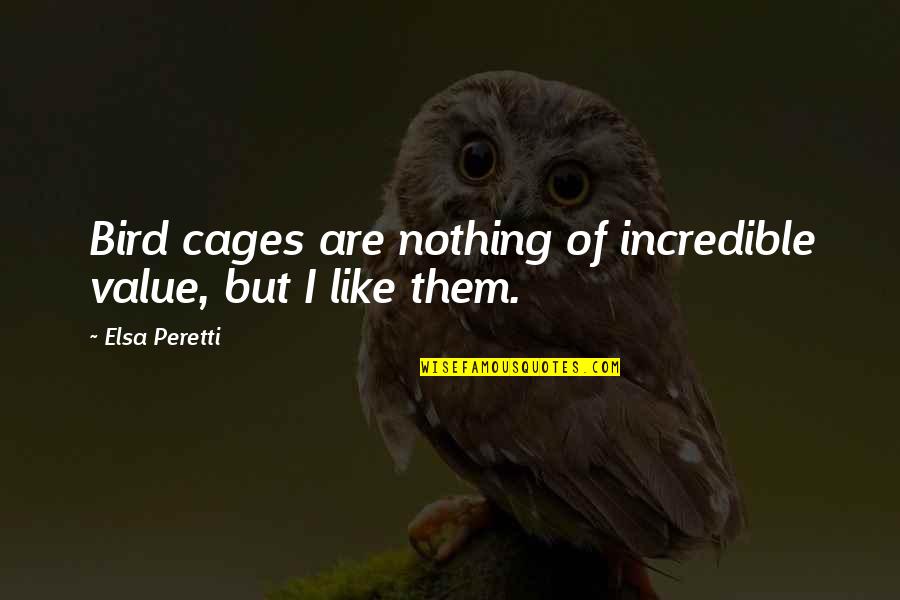Longinos Despues Quotes By Elsa Peretti: Bird cages are nothing of incredible value, but Longinos Despues Quotes By Elsa Peretti: Bird cages are nothing of incredible value, but