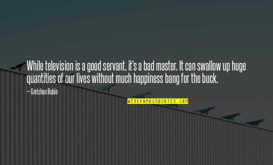 Longinotti Group Quotes By Gretchen Rubin: While television is a good servant, it's a