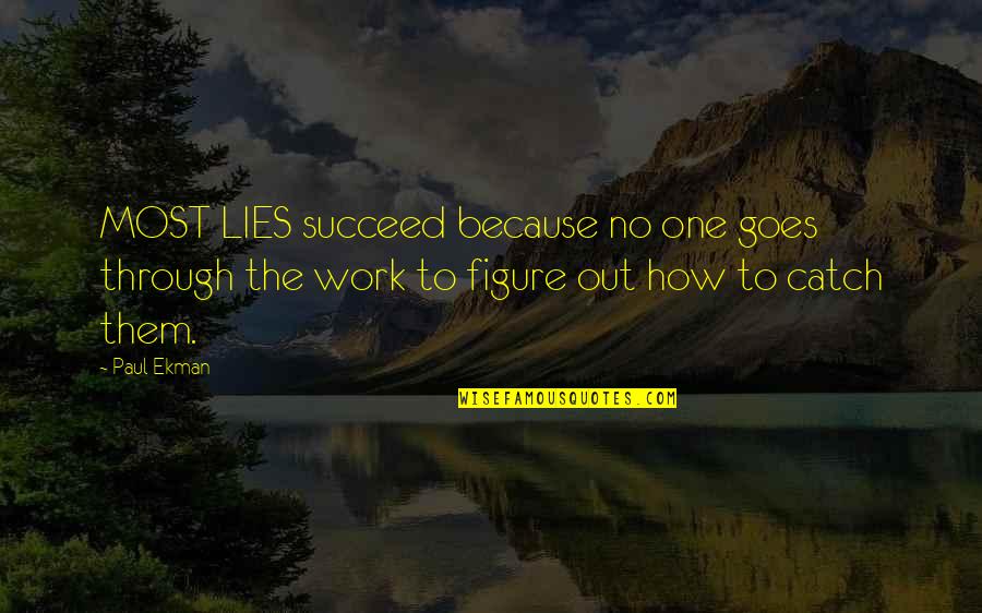 Longish Short Quotes By Paul Ekman: MOST LIES succeed because no one goes through Longish Short Quotes By Paul Ekman: MOST LIES succeed because no one goes through