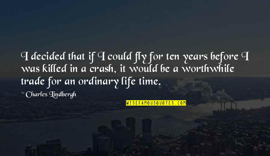 Longrun Quotes By Charles Lindbergh: I decided that if I could fly for