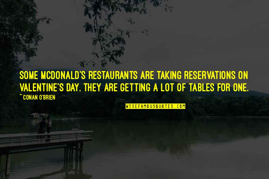 Lonjas Quotes By Conan O'Brien: Some McDonald's restaurants are taking reservations on Valentine's Lonjas Quotes By Conan O'Brien: Some McDonald's restaurants are taking reservations on Valentine's