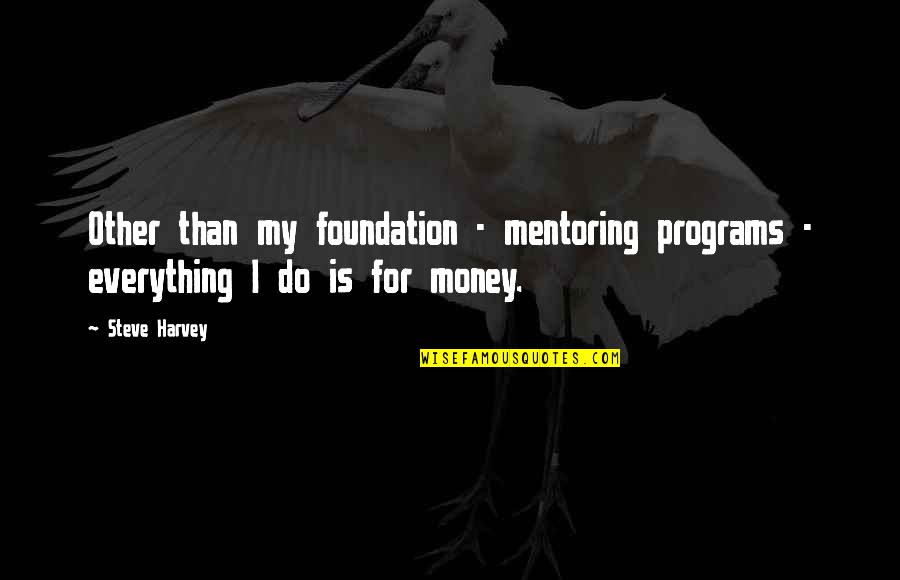 Look After Her Quotes By Steve Harvey: Other than my foundation - mentoring programs -