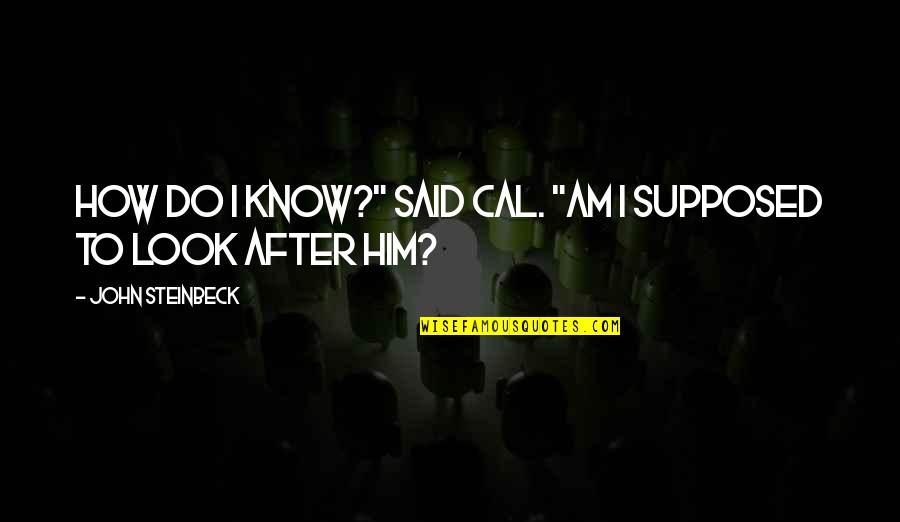 Look After Him Quotes By John Steinbeck: How do I know?" said Cal. "Am I