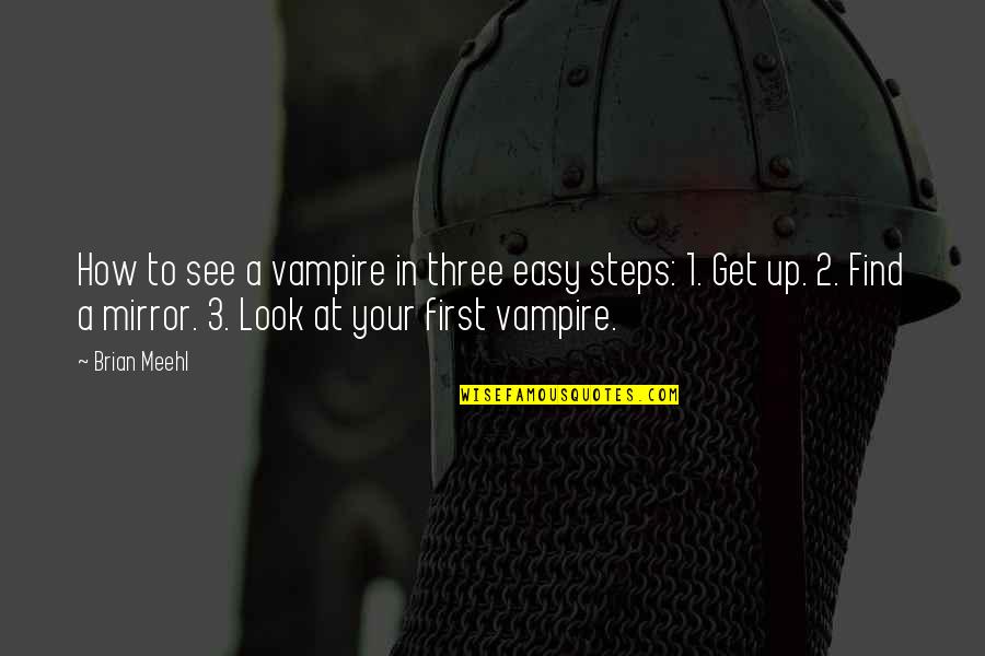 Look At Mirror Quotes By Brian Meehl: How to see a vampire in three easy