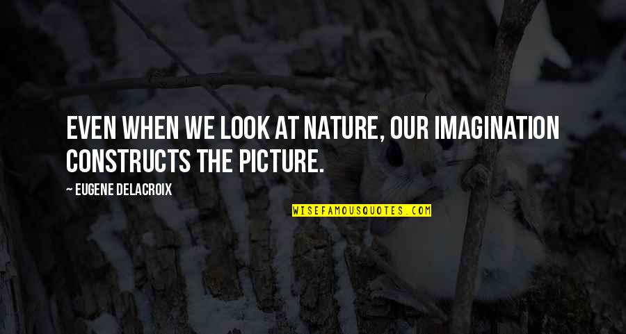 Look At Nature Quotes By Eugene Delacroix: Even when we look at nature, our imagination