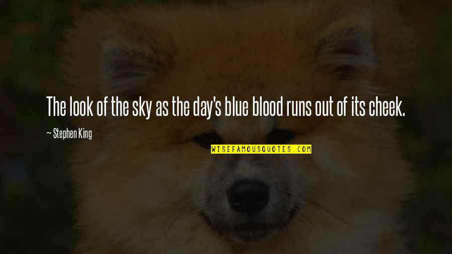 Look At The Blue Sky Quotes By Stephen King: The look of the sky as the day's