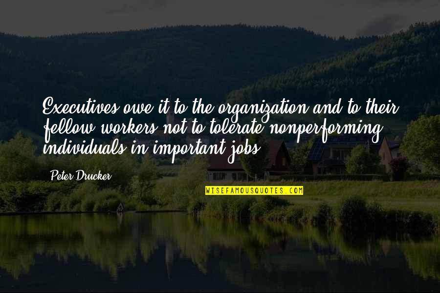 Look Back Smile Quotes By Peter Drucker: Executives owe it to the organization and to Look Back Smile Quotes By Peter Drucker: Executives owe it to the organization and to