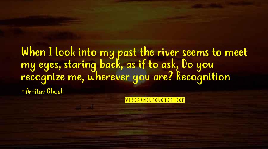 Look Into Me Quotes By Amitav Ghosh: When I look into my past the river