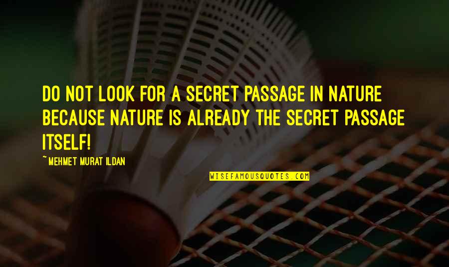 Look Itself Quotes By Mehmet Murat Ildan: Do not look for a secret passage in