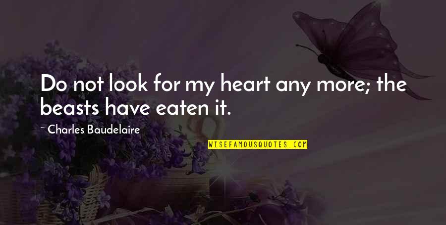 Look Look My Heart Quotes By Charles Baudelaire: Do not look for my heart any more;