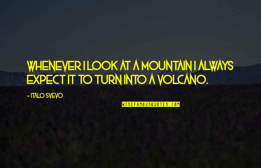 Look To Nature Quotes By Italo Svevo: Whenever I look at a mountain I always
