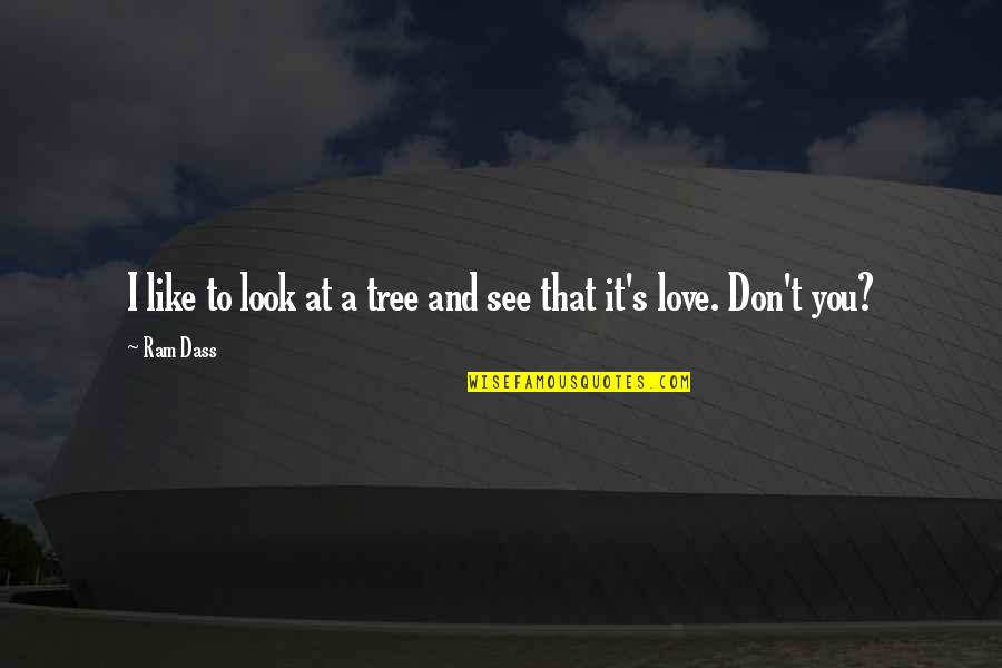 Look To Nature Quotes By Ram Dass: I like to look at a tree and