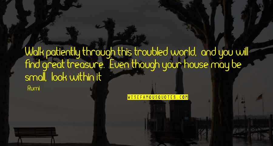 Look Within Quotes By Rumi: Walk patiently through this troubled world, and you