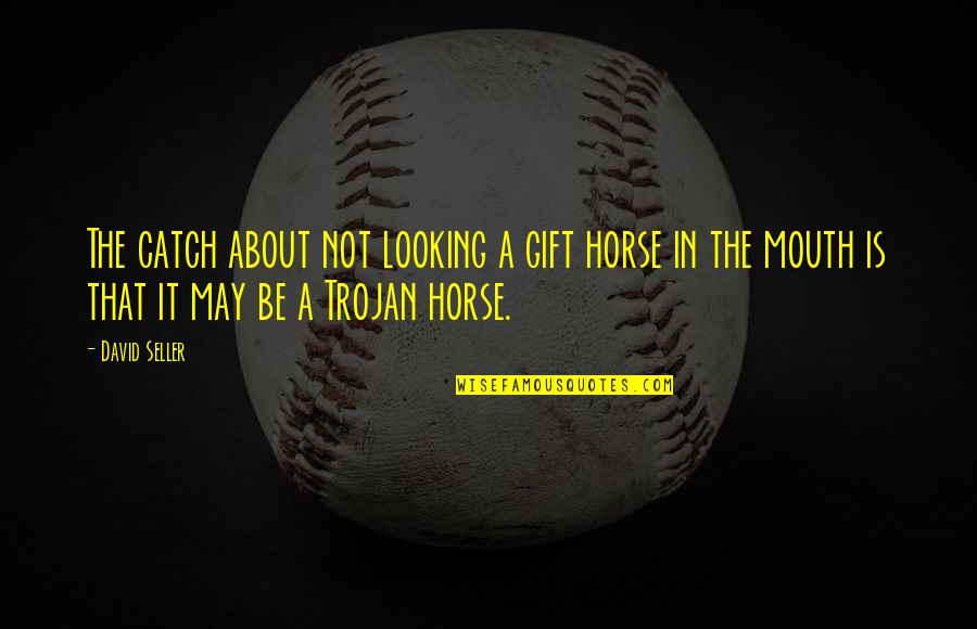 Looking A Gift Horse In The Mouth Quotes By David Seller: The catch about not looking a gift horse