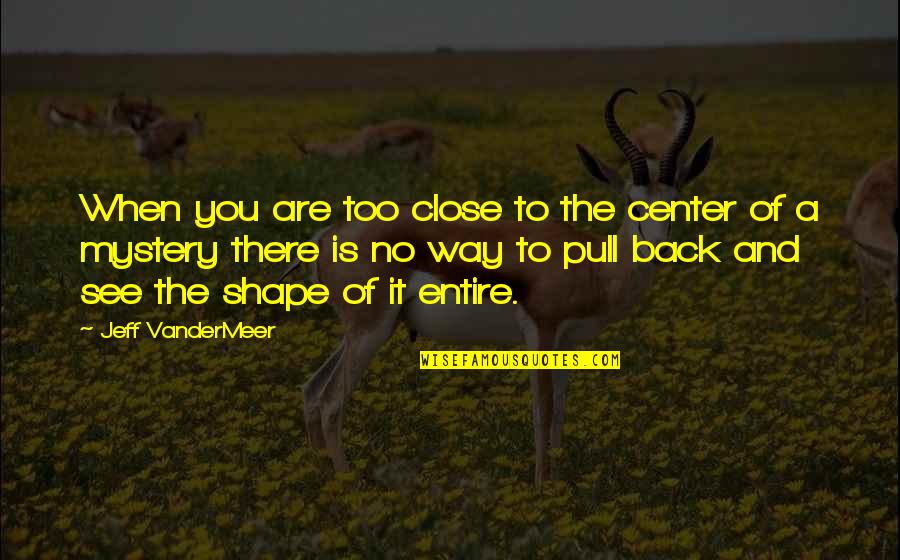 Looking For The Next Best Thing Quotes By Jeff VanderMeer: When you are too close to the center