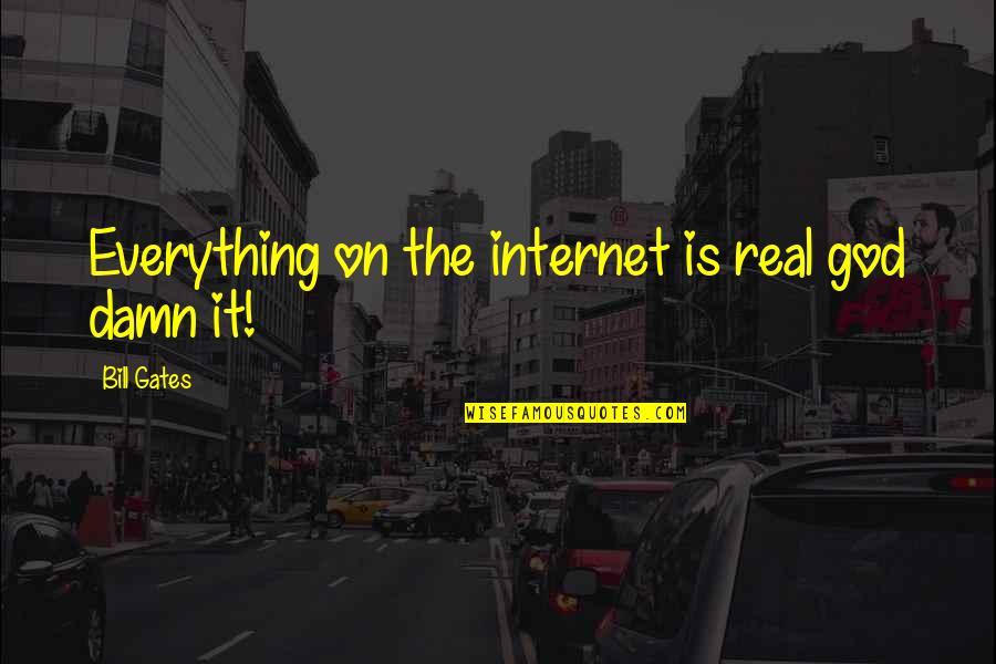 Looking Forward And Never Looking Back Quotes By Bill Gates: Everything on the internet is real god damn