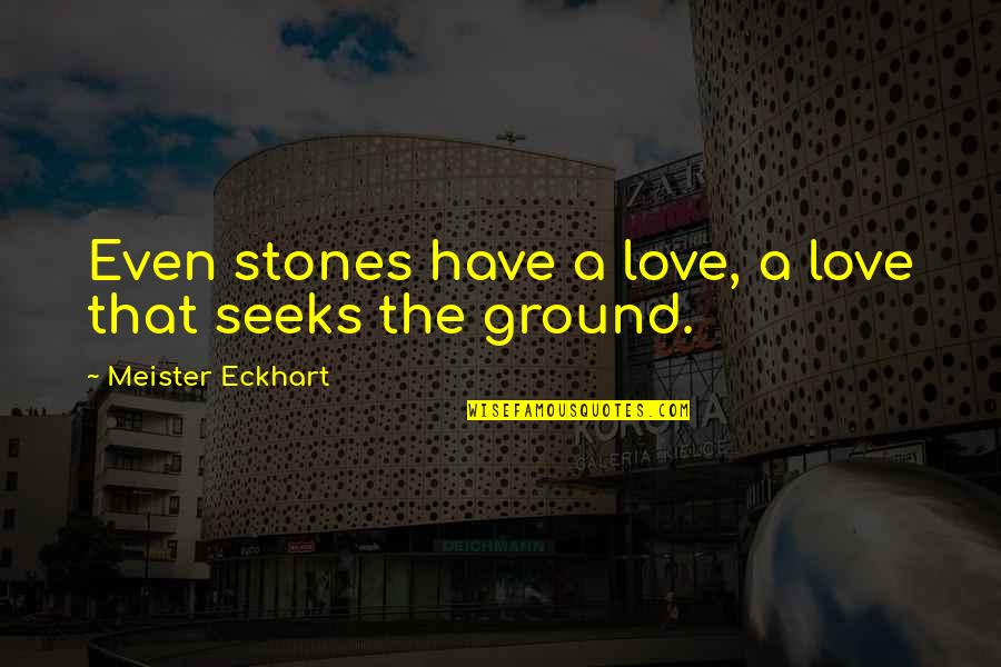 Looking Forward To The Future With Someone Quotes By Meister Eckhart: Even stones have a love, a love that
