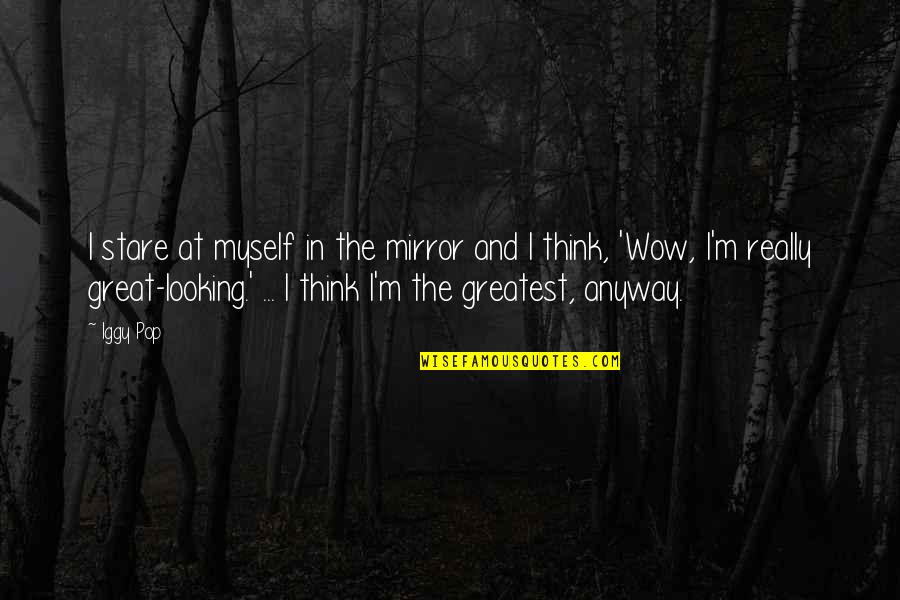 Looking In The Mirror Quotes By Iggy Pop: I stare at myself in the mirror and