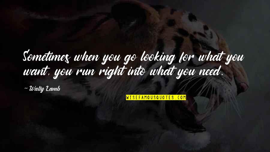 Looking Into You Quotes By Wally Lamb: Sometimes when you go looking for what you