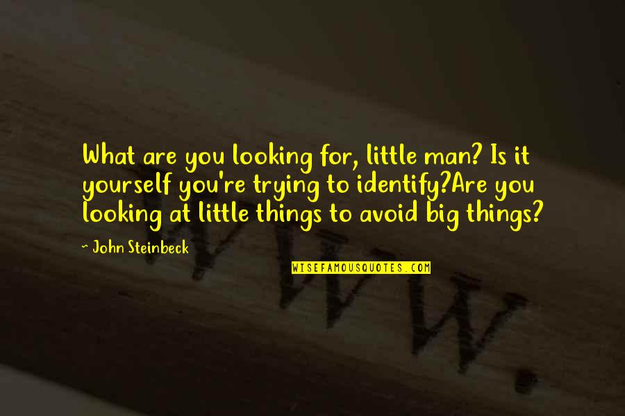 Looking Into Yourself Quotes By John Steinbeck: What are you looking for, little man? Is