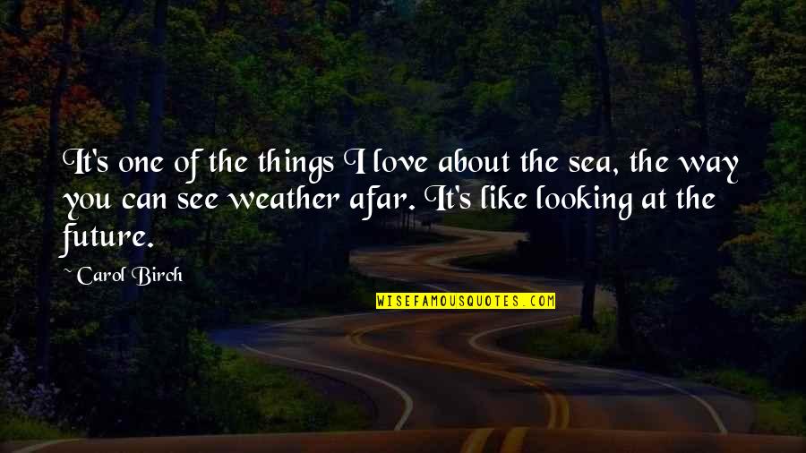 Looking Out To Sea Quotes By Carol Birch: It's one of the things I love about
