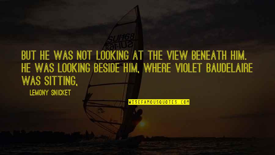 Looking So Cute Quotes By Lemony Snicket: But he was not looking at the view
