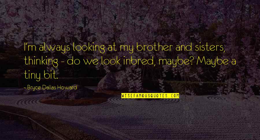Looking Up To Your Brother Quotes By Bryce Dallas Howard: I'm always looking at my brother and sisters,