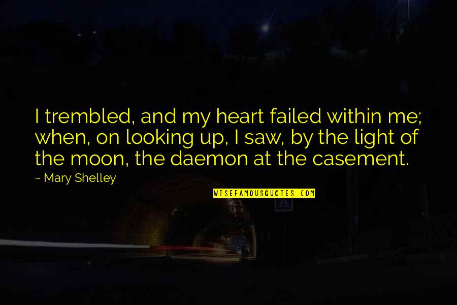Looking Within Quotes By Mary Shelley: I trembled, and my heart failed within me;