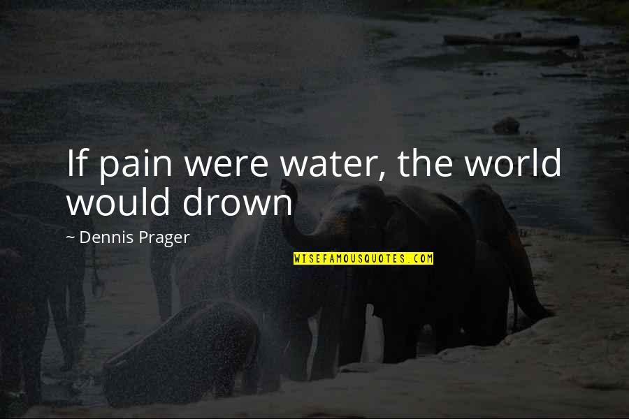 Looks Wise Quotes By Dennis Prager: If pain were water, the world would drown Looks Wise Quotes By Dennis Prager: If pain were water, the world would drown