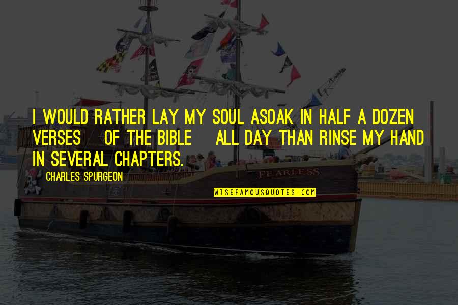 Loompa Land Quotes By Charles Spurgeon: I would rather lay my soul asoak in