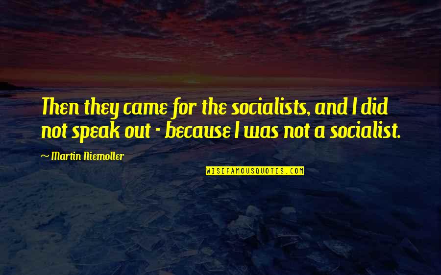 Looper Sara Quotes By Martin Niemoller: Then they came for the socialists, and I