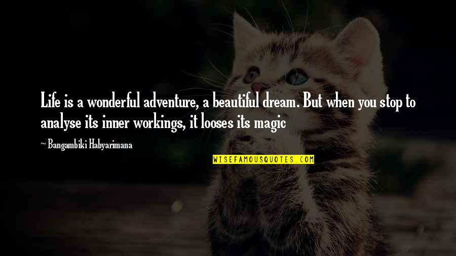 Looses Quotes By Bangambiki Habyarimana: Life is a wonderful adventure, a beautiful dream.