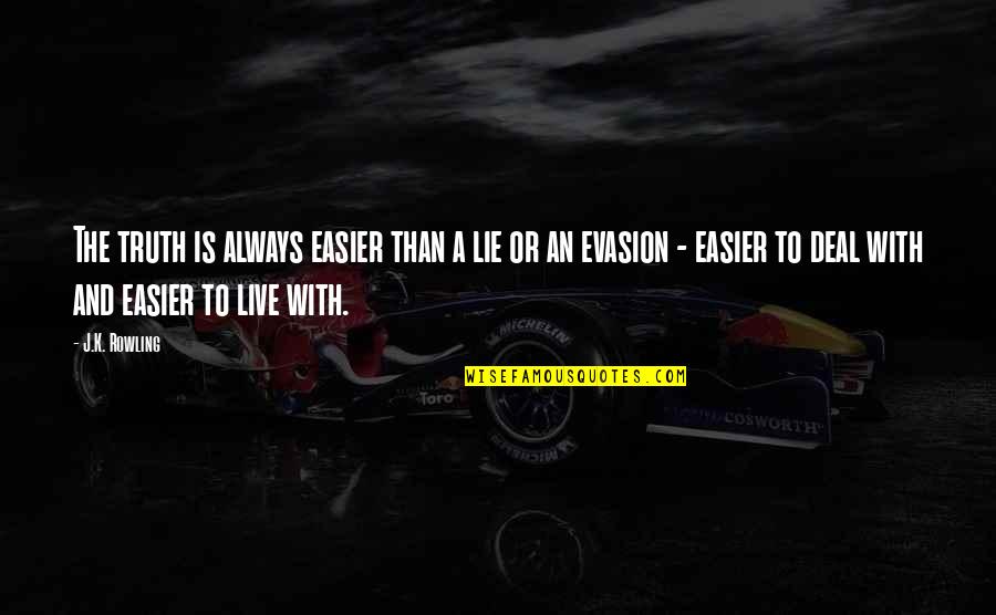 Loosey Juicy Quotes By J.K. Rowling: The truth is always easier than a lie