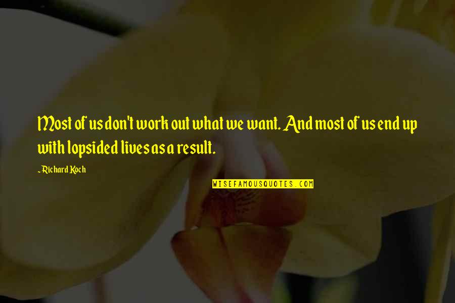 Lopsided Quotes By Richard Koch: Most of us don't work out what we Lopsided Quotes By Richard Koch: Most of us don't work out what we
