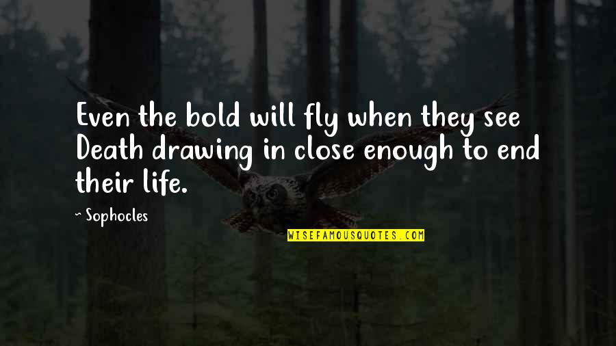 Lord Darzi Quotes By Sophocles: Even the bold will fly when they see