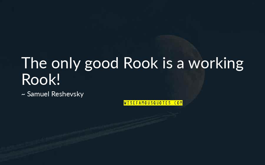 Lord Oberyn Quotes By Samuel Reshevsky: The only good Rook is a working Rook!