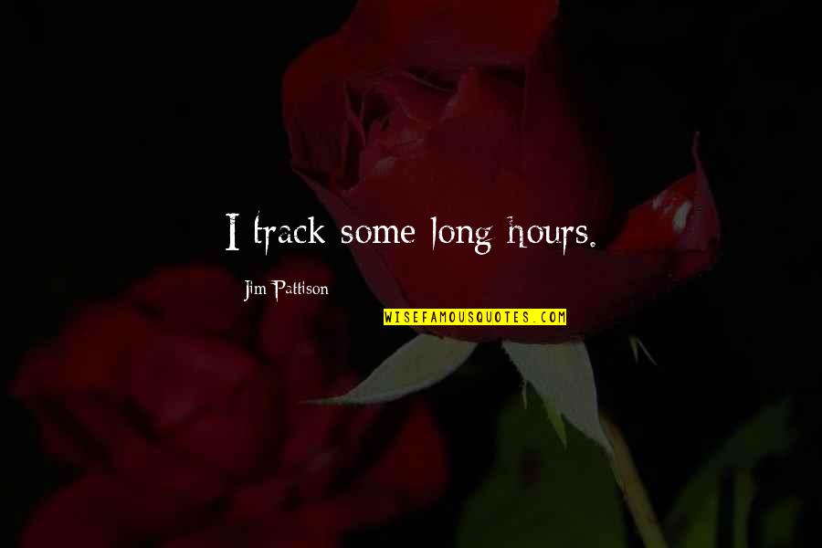 Lord Of The Rings Sauron Quotes By Jim Pattison: I track some long hours. Lord Of The Rings Sauron Quotes By Jim Pattison: I track some long hours.