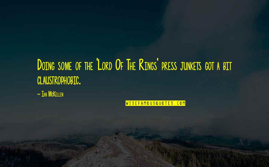 Lord The Rings Quotes By Ian McKellen: Doing some of the 'Lord Of The Rings'