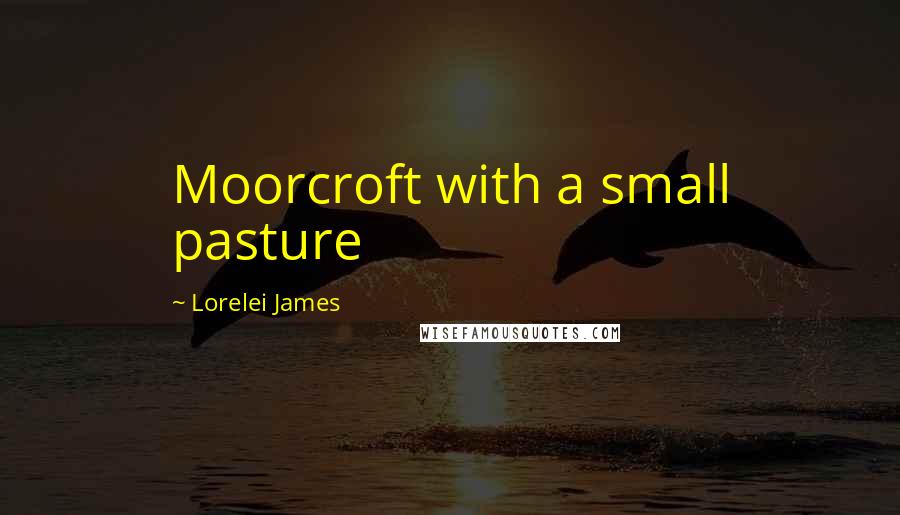 Lorelei James quotes: Moorcroft with a small pasture