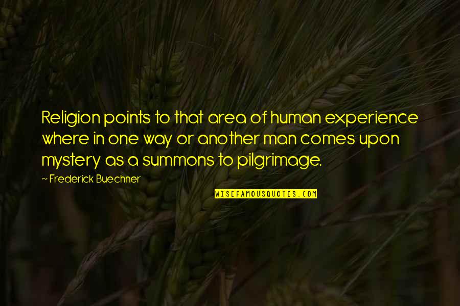 Lorelle Kramer Quotes By Frederick Buechner: Religion points to that area of human experience