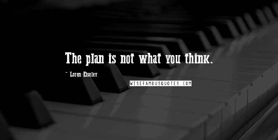 Loren Eiseley quotes: The plan is not what you think.