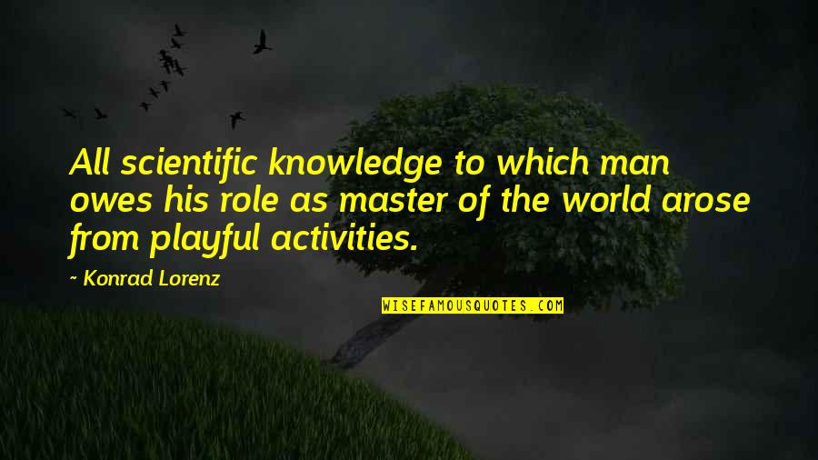 Lorenz's Quotes By Konrad Lorenz: All scientific knowledge to which man owes his