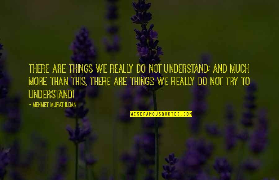 Lori Schiller Quotes By Mehmet Murat Ildan: There are things we really do not understand;