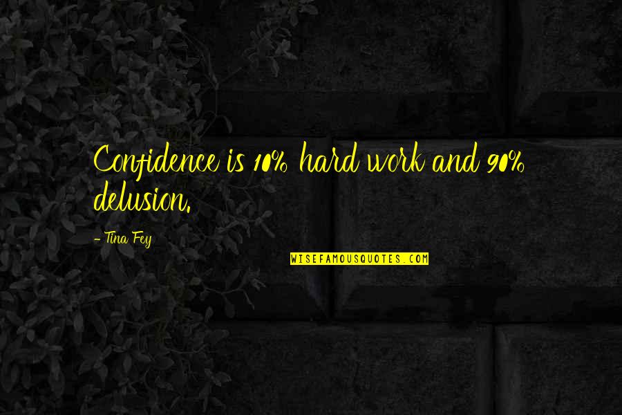 Lorna Doone Quotes By Tina Fey: Confidence is 10% hard work and 90% delusion.