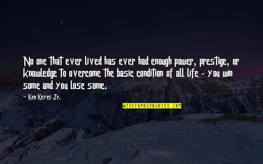 Lose Your Power Quotes By Ken Keyes Jr.: No one that ever lived has ever had Lose Your Power Quotes By Ken Keyes Jr.: No one that ever lived has ever had