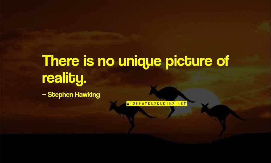 Losikamogotsi Quotes By Stephen Hawking: There is no unique picture of reality.