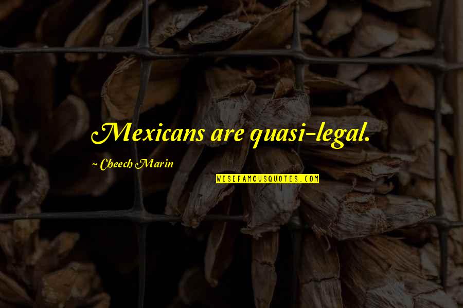 Losing A Dog Quotes By Cheech Marin: Mexicans are quasi-legal.