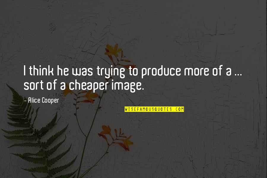 Losing A Friend To Her Boyfriend Quotes By Alice Cooper: I think he was trying to produce more