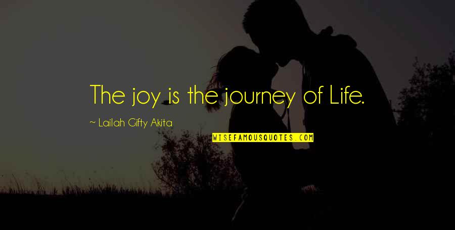 Losing Someone You Love To Another Person Quotes By Lailah Gifty Akita: The joy is the journey of Life.