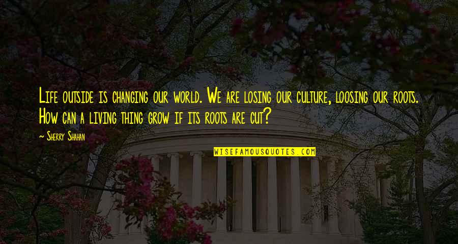 Losing The Best Thing In Your Life Quotes By Sherry Shahan: Life outside is changing our world. We are